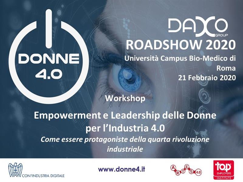 Roadshow - Workshop “Empowerment e Leadership delle Donne per l’Industria 4.0”