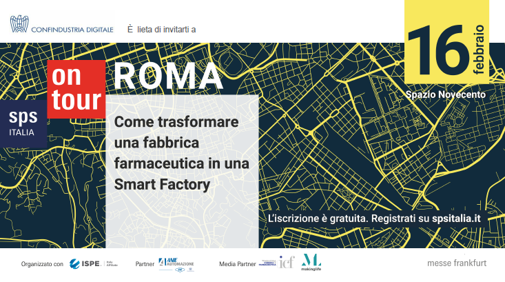 “Connessa e sicura: come trasformare una fabbrica in una Smart Factory” che si terrà il 16 febbraio a Roma presso lo Spazio Novecento